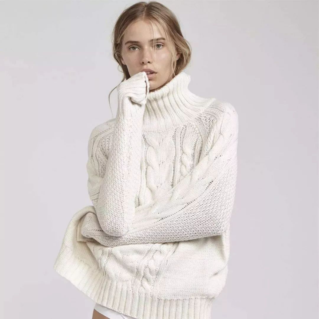 高领毛衣+小心机,成为你的福音