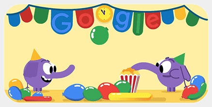 Google的新年涂鸦：动物派对