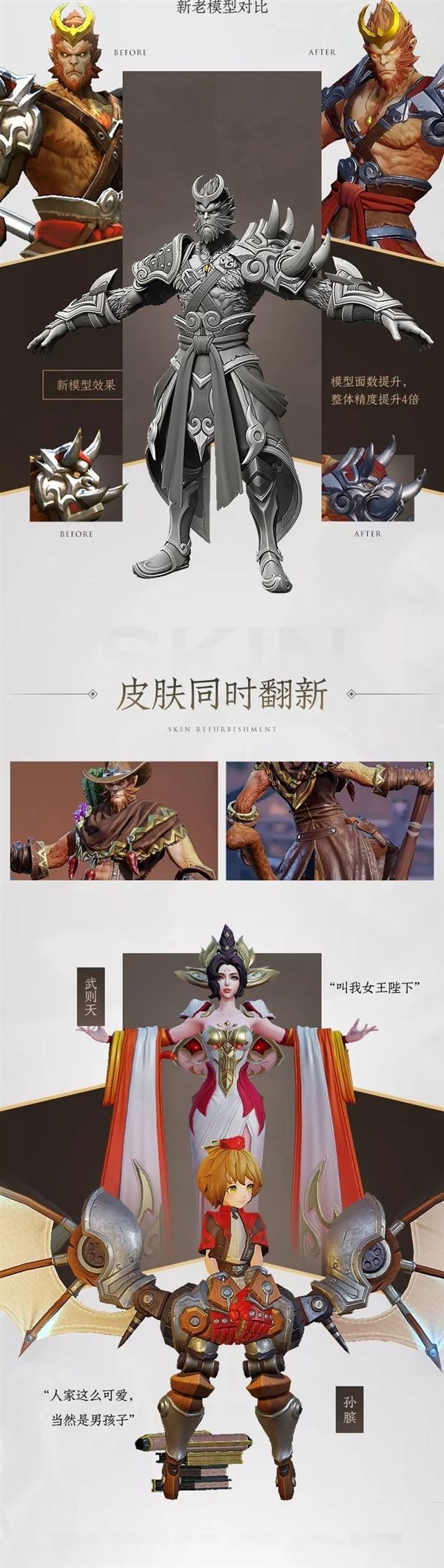 《王者荣耀》新版本爆料：90+款英雄/皮肤将重塑