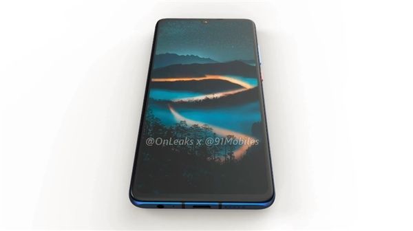 华为P30高清渲染图曝光：水滴屏设计/保留3.5mm接口