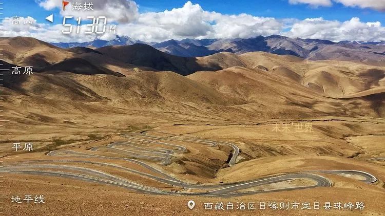 ▼200多个180度的珠峰弯路▼翻加吾拉山口▼经珠峰路▼翻加措拉山1904