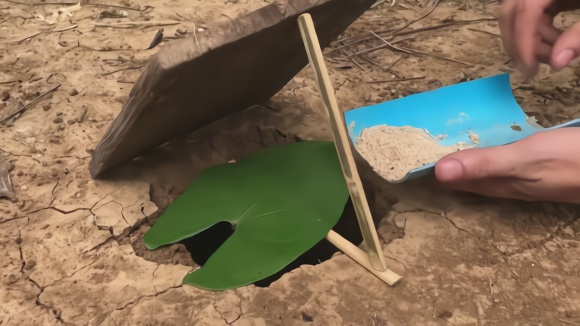 农村小伙教你这样制作捕鸟陷阱,一抓一个准,太实用了