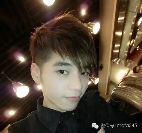 90后时尚斜庞克铲青一边发型,帅哥帅气!编斜刘海花辫怎么编图片