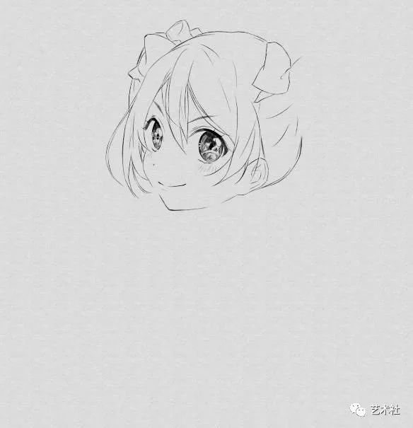 手绘教程 教你画一个可爱的马尾辫漫画少女
