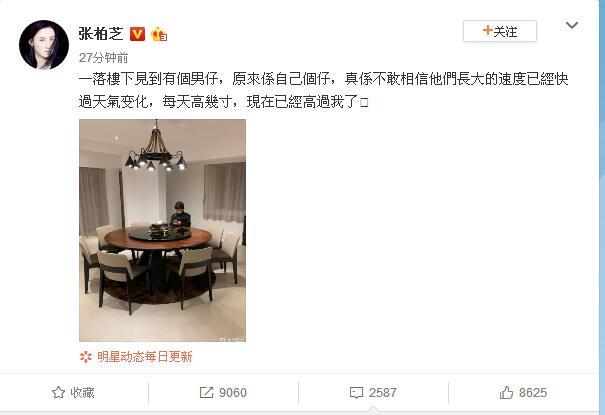 张柏芝晒大儿子最新帅照 网友：长得太像谢霆锋