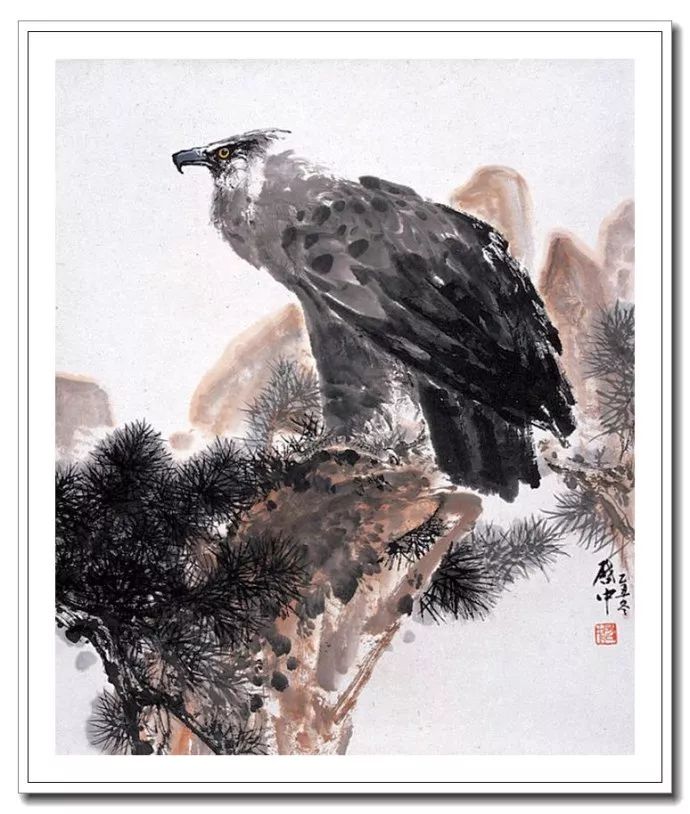 粗犷苍拙--伍启中花鸟动物画