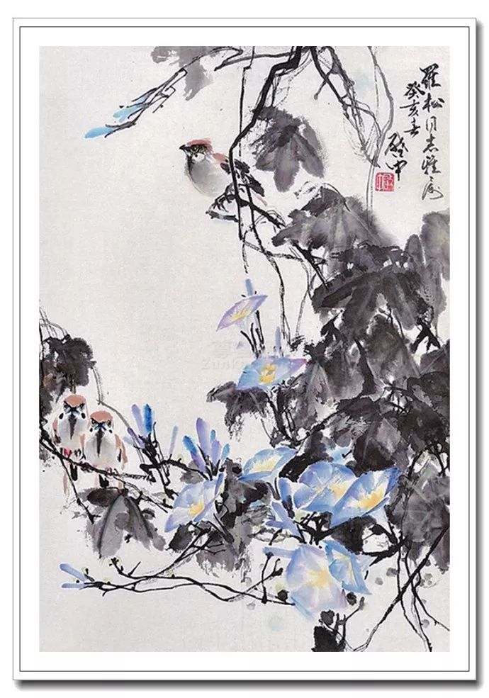 粗犷苍拙--伍启中花鸟动物画