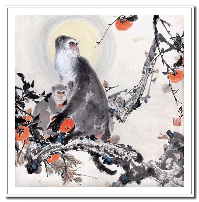 粗犷苍拙--伍启中花鸟动物画