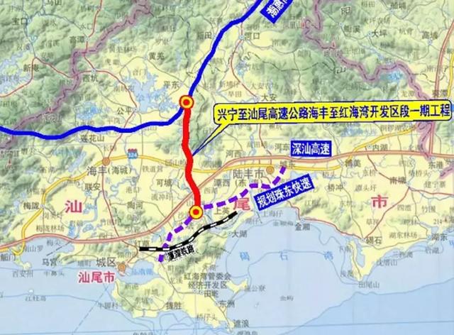 汕尾再添高速兴汕高速西湖互通立交右幅贯通预计2020通车