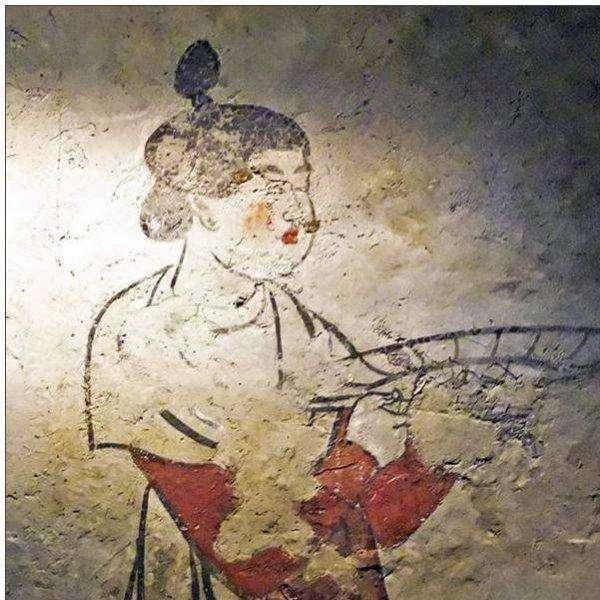 唐代皇家奢华的生活状态唐房陵大长公主墓壁画侍女图