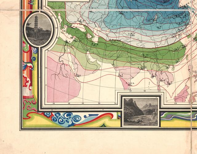 1931年的中国地图,地方特征被画成漫画,一目了然