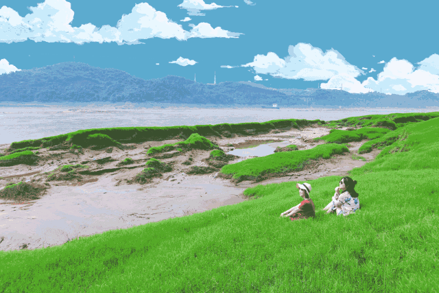 配上一顶遮阳帽,一个画板,一把遮阳伞 仿佛走进了宫崎骏《起风了》的