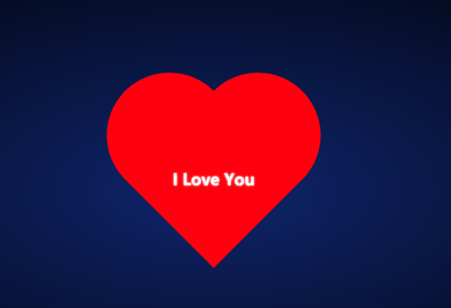 大大的i love you展示在眼前