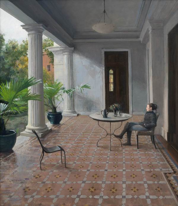 在外滩看油画家笔下的上海老建筑，久事美术馆展建筑风景油画