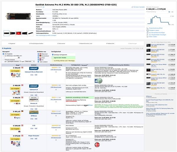 西数开恩：闪迪Extreme Pro SSD终于加入2TB