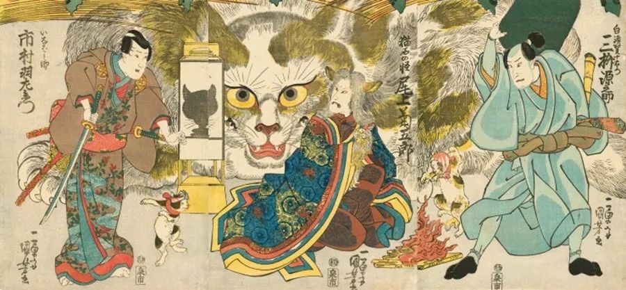 歌川国芳 《日本驮右卫门猫之古事》,1835年