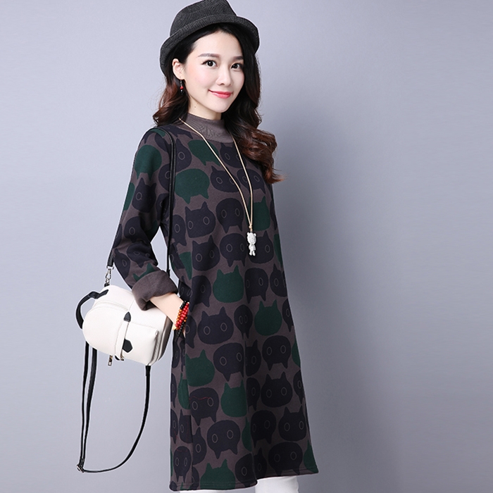 冬季连衣裙,搭配长靴,气质保暖,让四十岁的你变