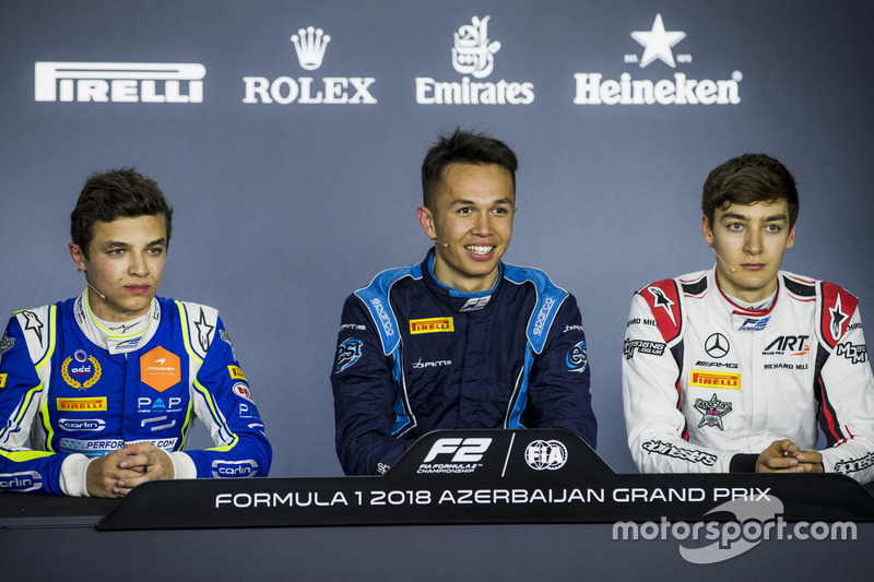 Press Conference: Lando Norris, Carlin, Alexander Albon, DAMS, George Russell, ART Grand Prix