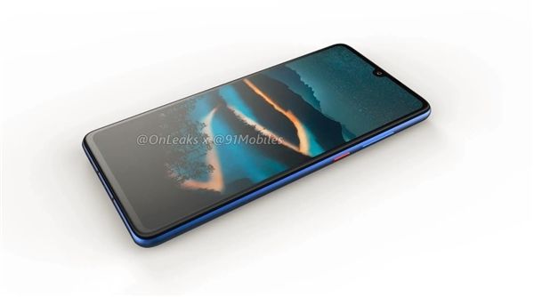 华为P30高清渲染图曝光：水滴屏设计/保留3.5mm接口