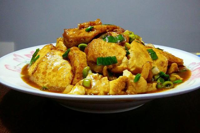 蚝油嫩豆腐