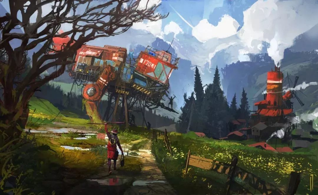 绘画欣赏 | 很有氛围的场景原画,大佬速涂作品欣赏