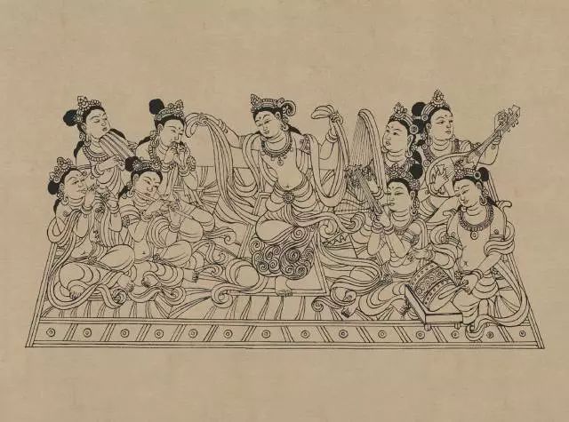 克孜尔石窟,敦煌莫高窟,海量壁画线描稿分享
