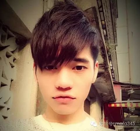 90后发型斜庞克铲青一边发型,时尚帅气!图片帅哥头饰红色图片