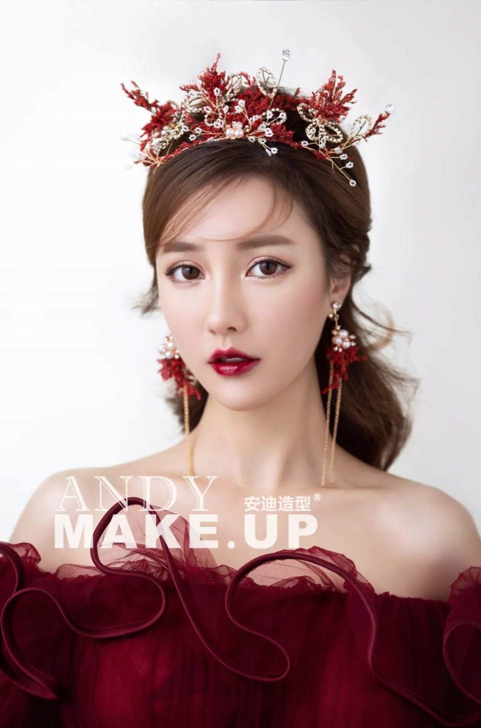 婚礼敬酒服发型,好美滴仙女范儿~