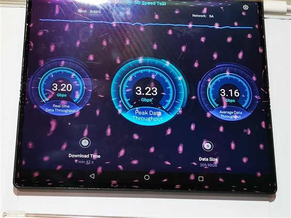 华为5G折叠屏Mate X现场实测：轻松飚出3.2Gbps