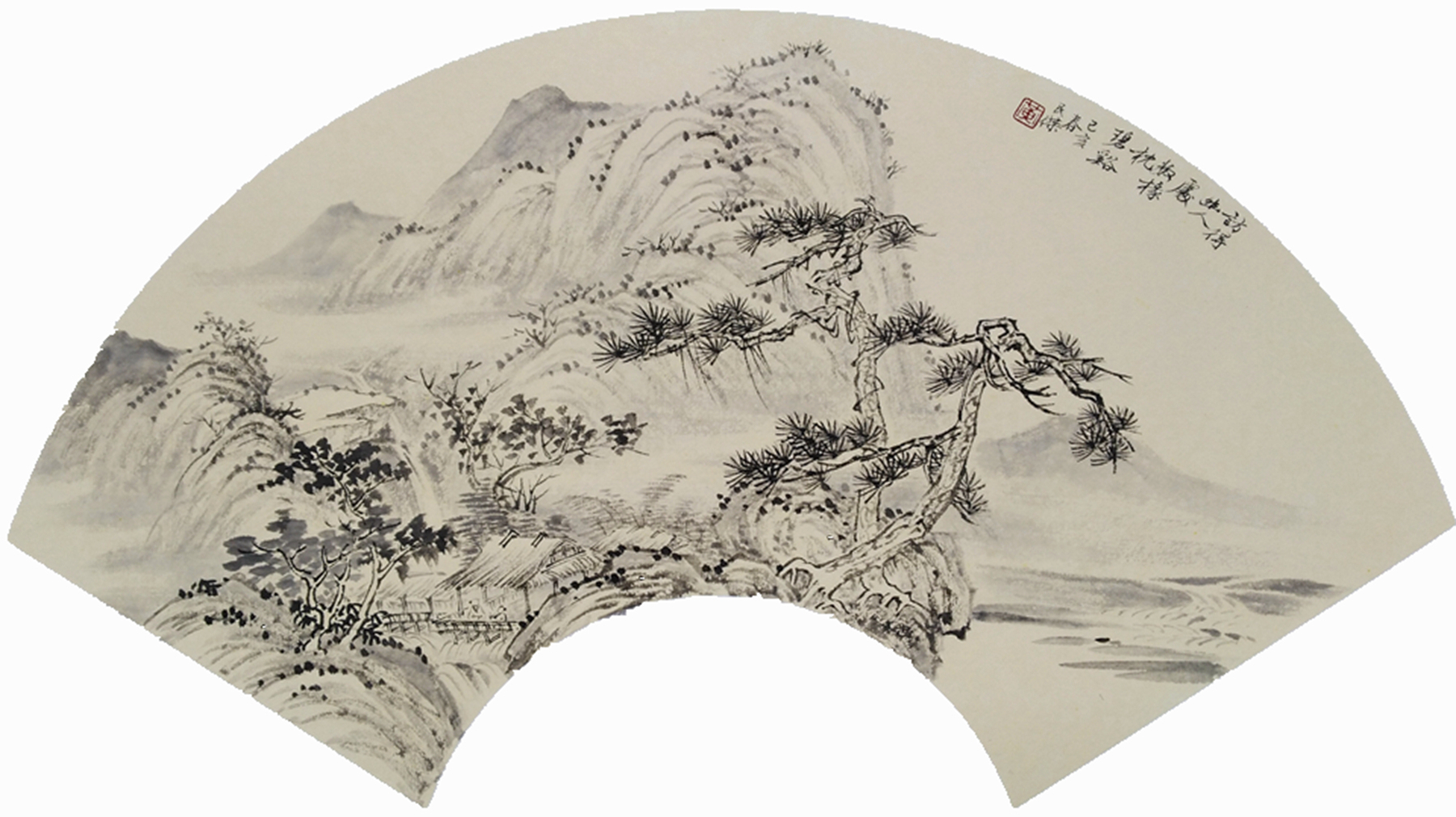 古意盎然——画家黄民杰扇面山水画__凤凰网
