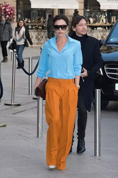 黄色对比色穿搭