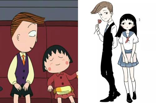 动漫:20年前对比20年后,蜡笔小新变酷酷男孩,小丸子长发飘逸