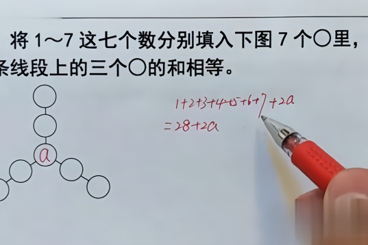 五年级数学奥数课堂 数阵问题你还在用凑的方法吗 该用代数方法了