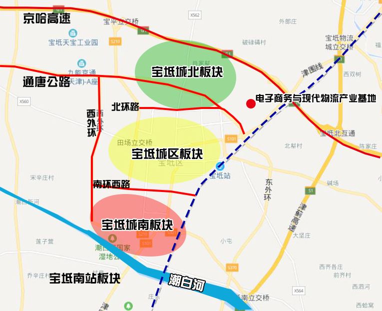 宝坻南站高铁板块带来的发展机遇,再加上北部京津中关村科技城规划