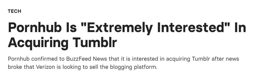 世界最大的色情网站要收购汤不热，色上加色？