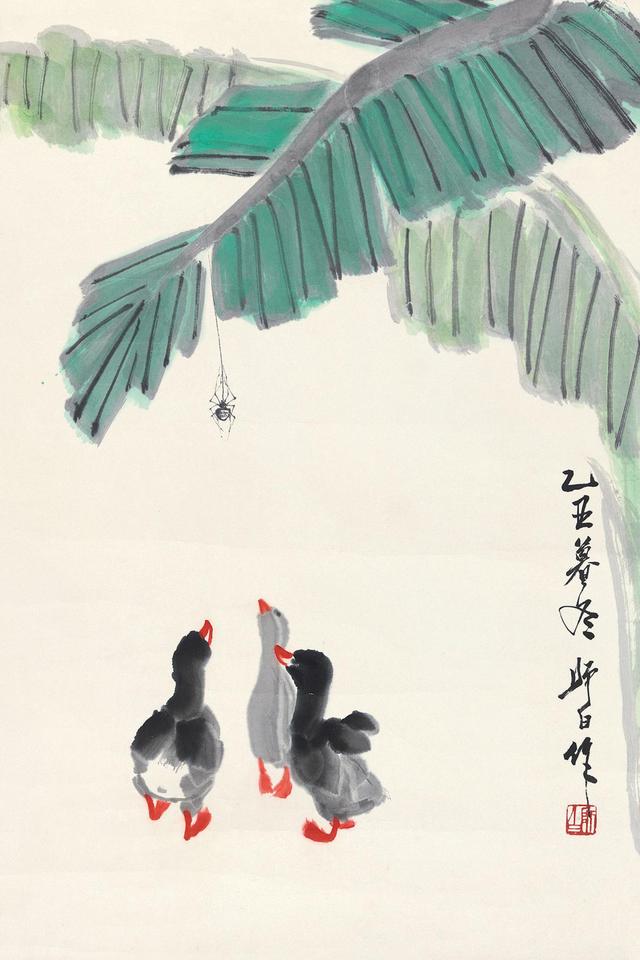 他既是齐白石的徒弟更是义子,画小鸭子一绝-娄师白的故事