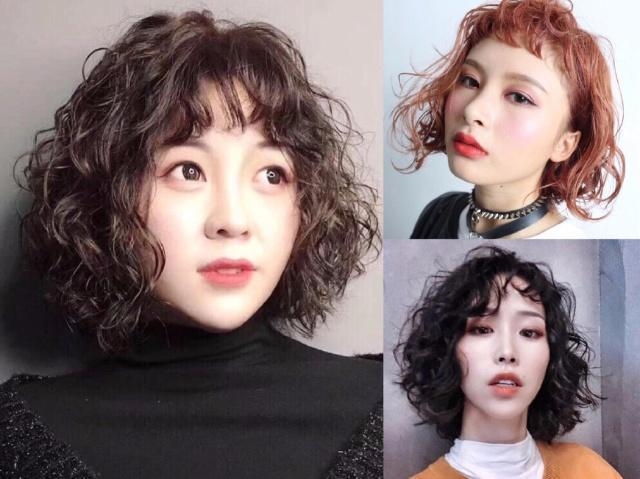 1、小卷烫发 这款小卷烫发发型是最适合大脸女生的一款,刘海都是小卷烫的设计,所以很好地遮住了刘海的小缺点,它甚至连年龄超过50岁的阿姨也瞬间减龄!