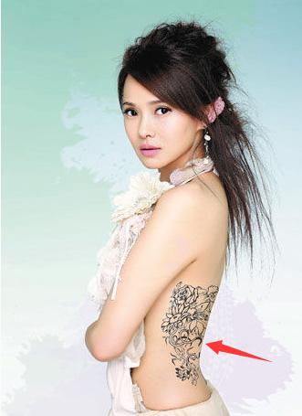 10大女明星纹身之最,Baby纹身最隐蔽,袁珊珊纹身最神秘