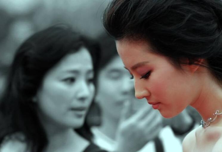 刘亦菲与妈妈现身机场，妈妈气场强颜值高，网友：比女儿还美