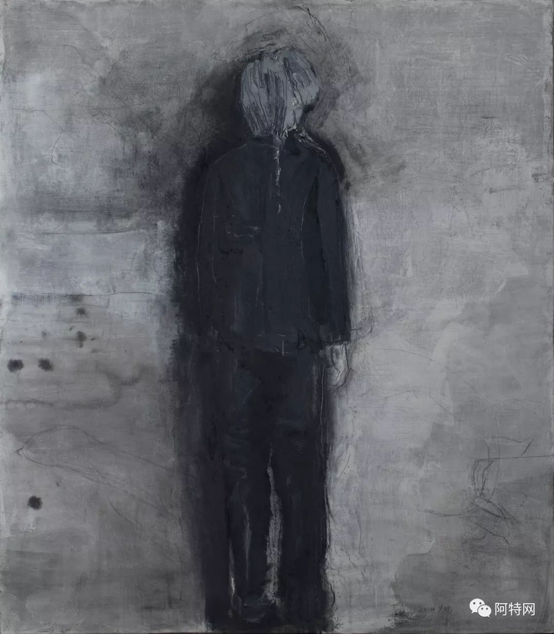 安迪沃霍的背影  2018  布面油画  160x140cm