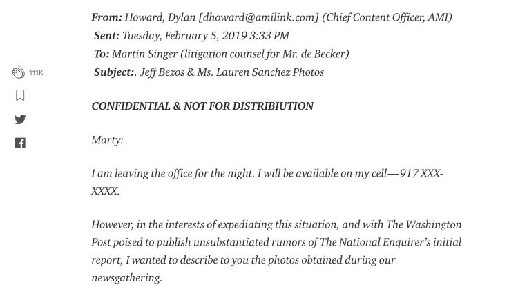 贝索斯遭遇不雅照勒索？他选择站出来正面刚！