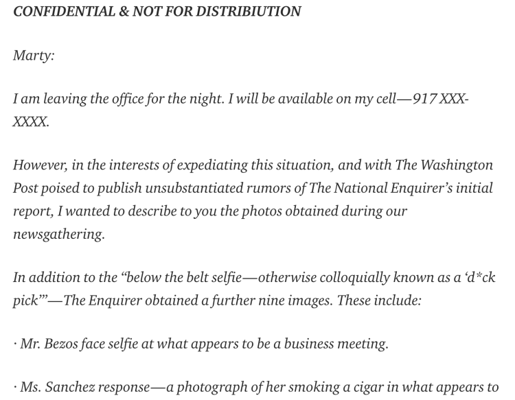 贝索斯遭遇不雅照勒索？他选择站出来正面刚！