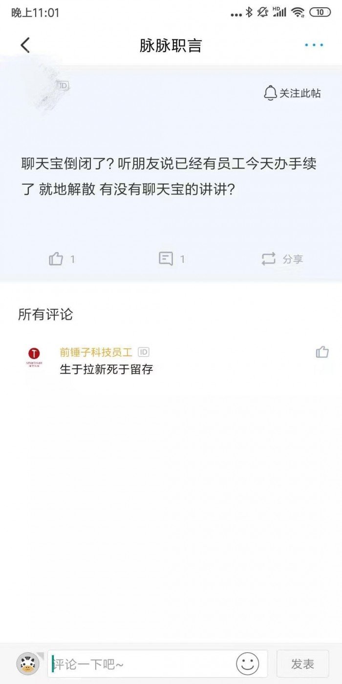 传聊天宝团队或已解散：罗永浩的单口相声还能在看到吗？