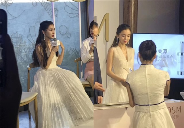 Baby穿白纱裙现身美如仙女，生图与精修图颜值无差距