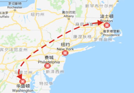 (一)美国东北部大西洋沿岸城市群中国与美国虽国别不同,制度有异,但