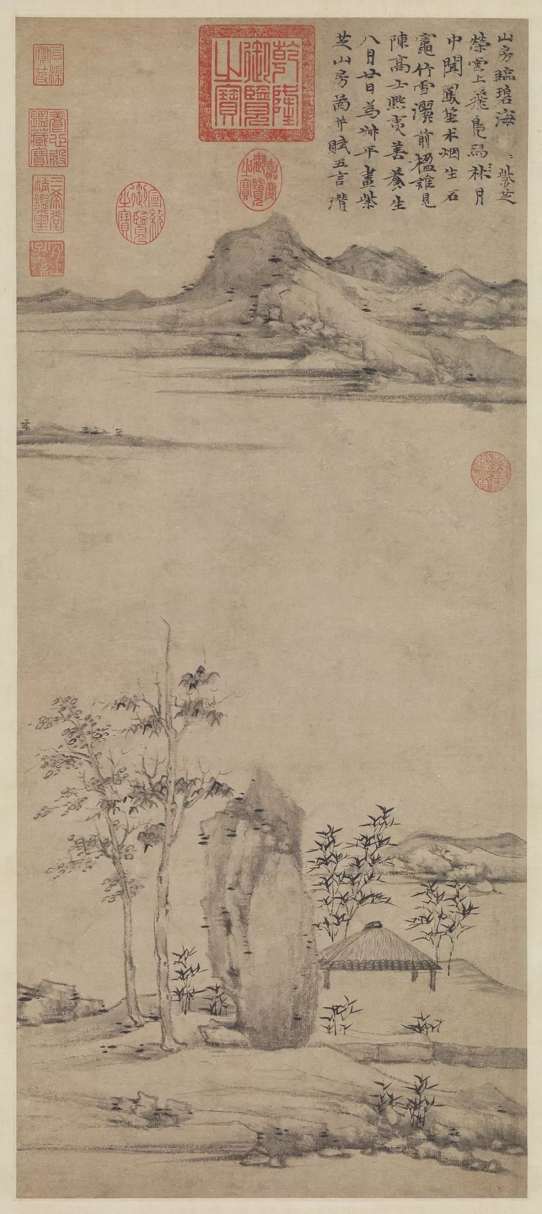 元倪瓒紫芝山房图