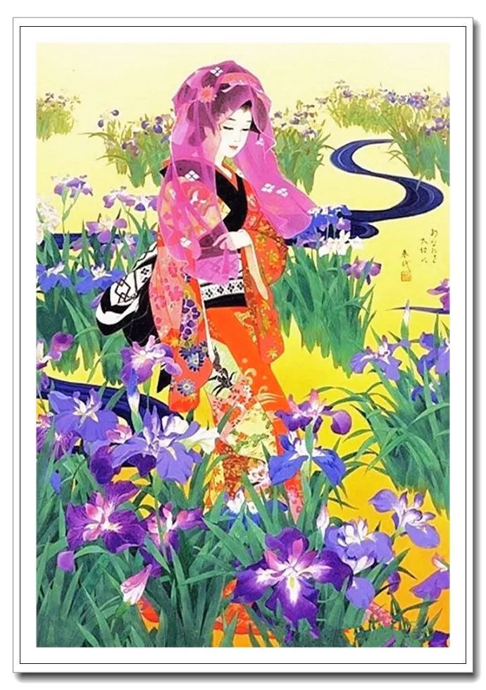 《美人绘》--森田春代日本仕女画 《美人绘》--日本画家森田春代日本仕女画作品赏析