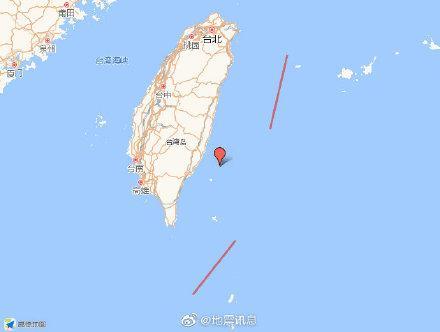 台湾地区附近发生6.0级左右地震