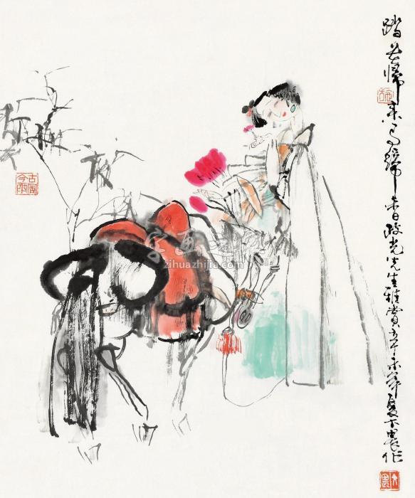 施大畏丽人行字画之家