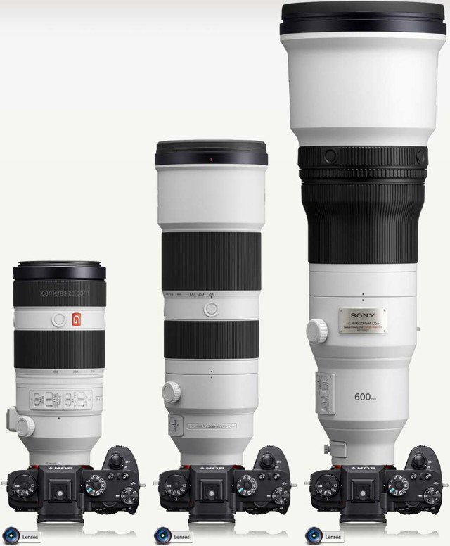 售价10万的索尼600mm F4镜头有多大?对比给你
